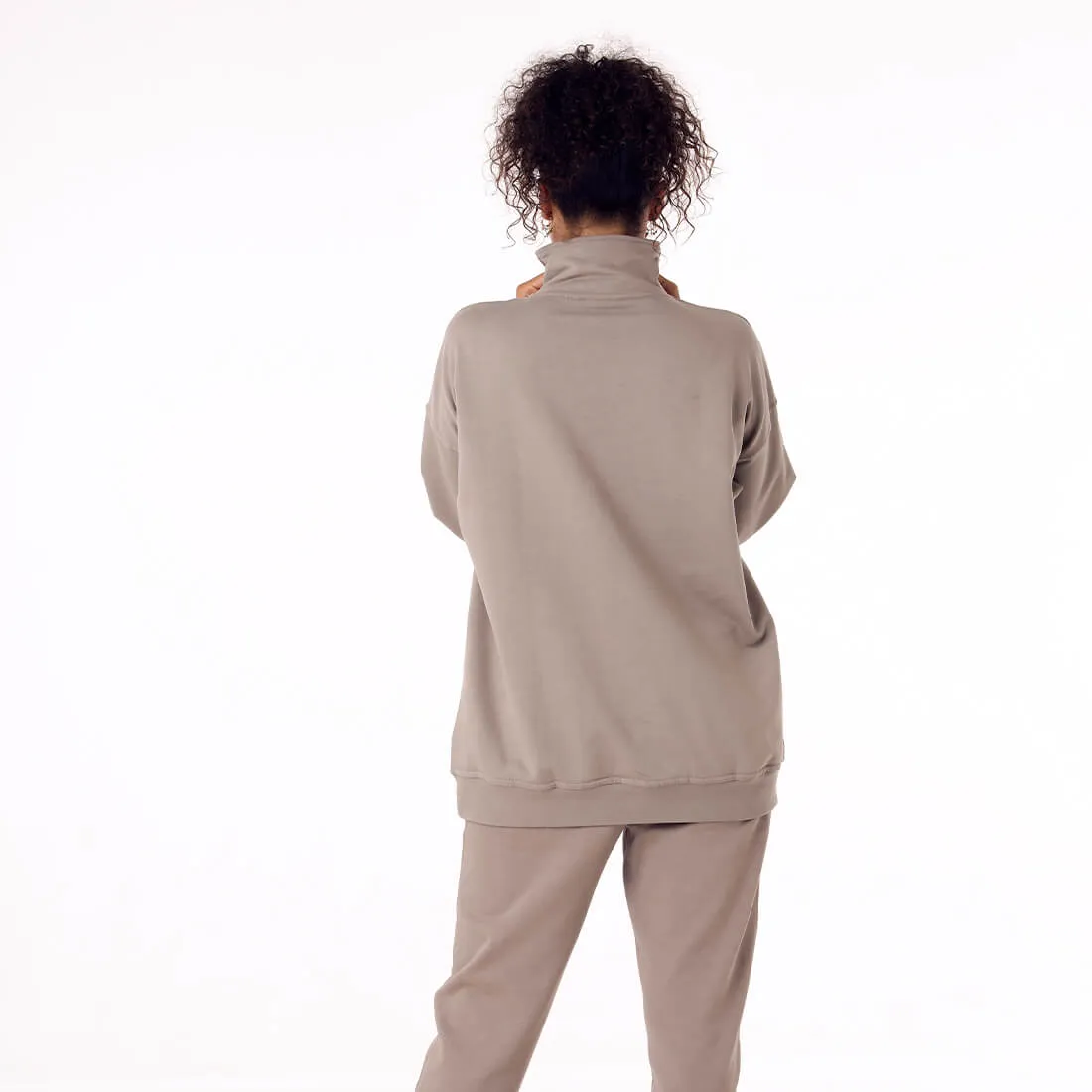 Quarterzip brown