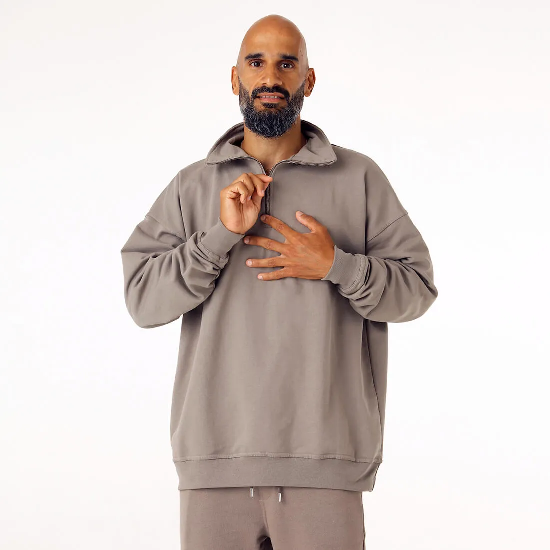 Quarterzip brown