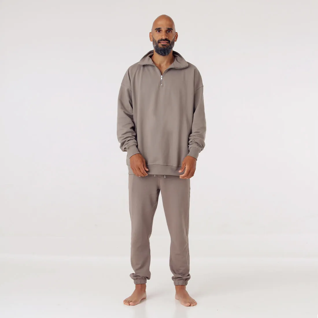 Quarterzip brown