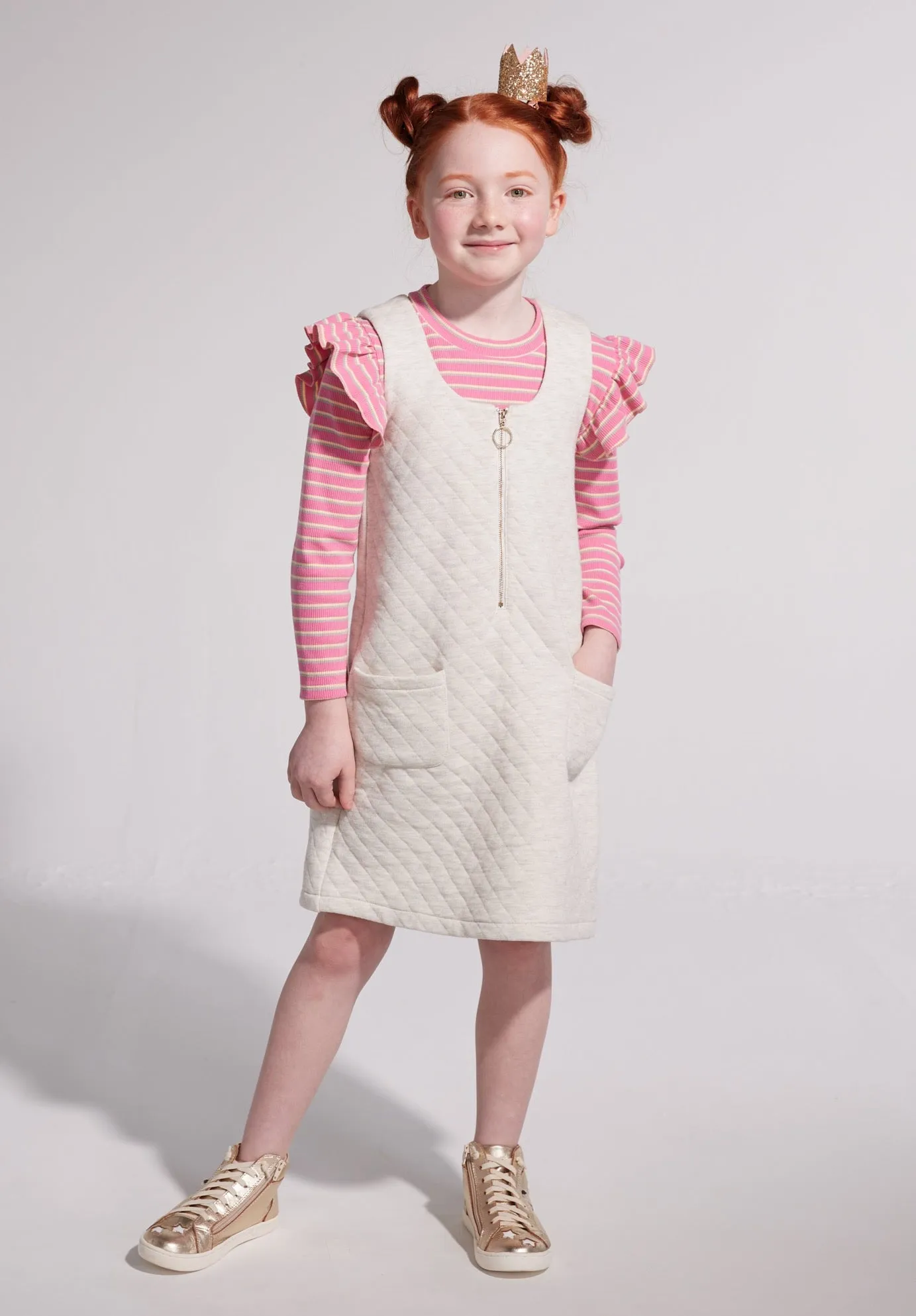 Quilted Jumper - Grey
