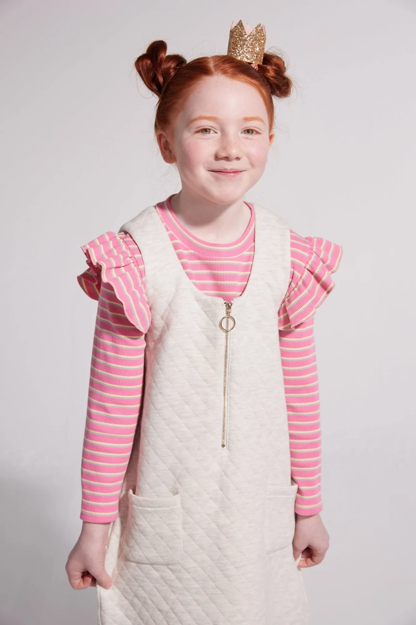 Quilted Jumper - Grey