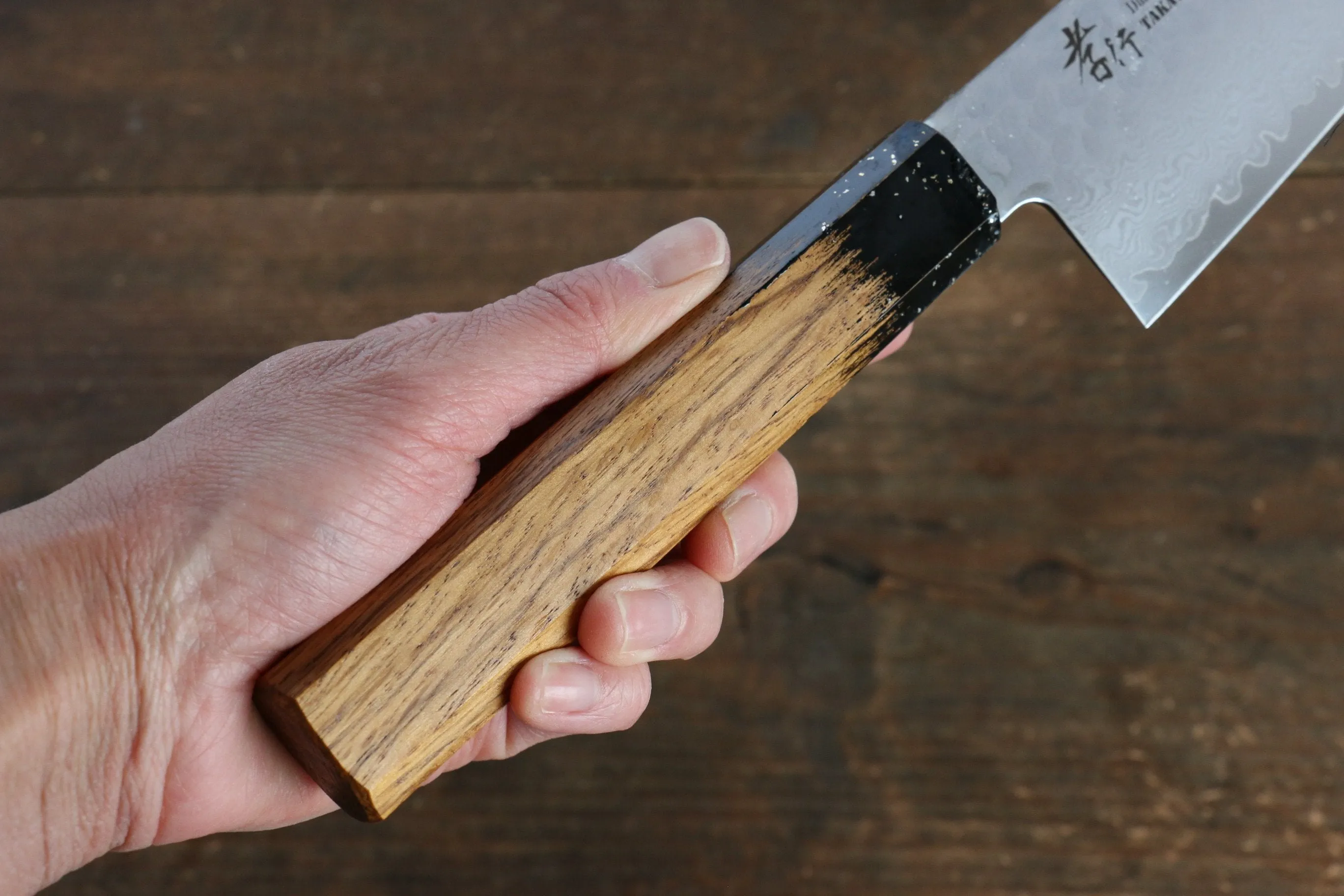 Sakai Takayuki VG10 33 Layer Damascus Santoku 170mm Live oak Lacquered (Kokushin) Handle