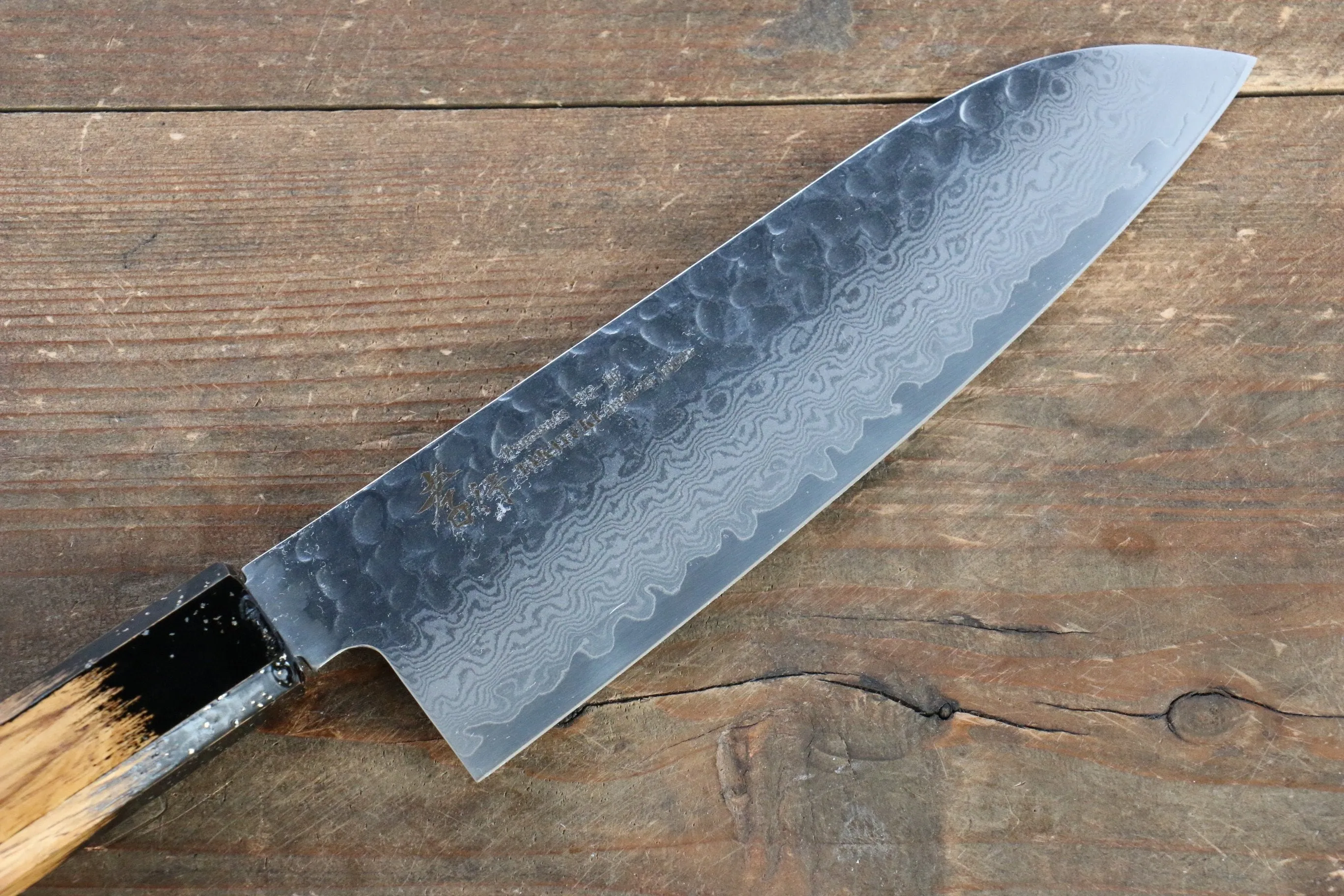 Sakai Takayuki VG10 33 Layer Damascus Santoku 170mm Live oak Lacquered (Kokushin) Handle