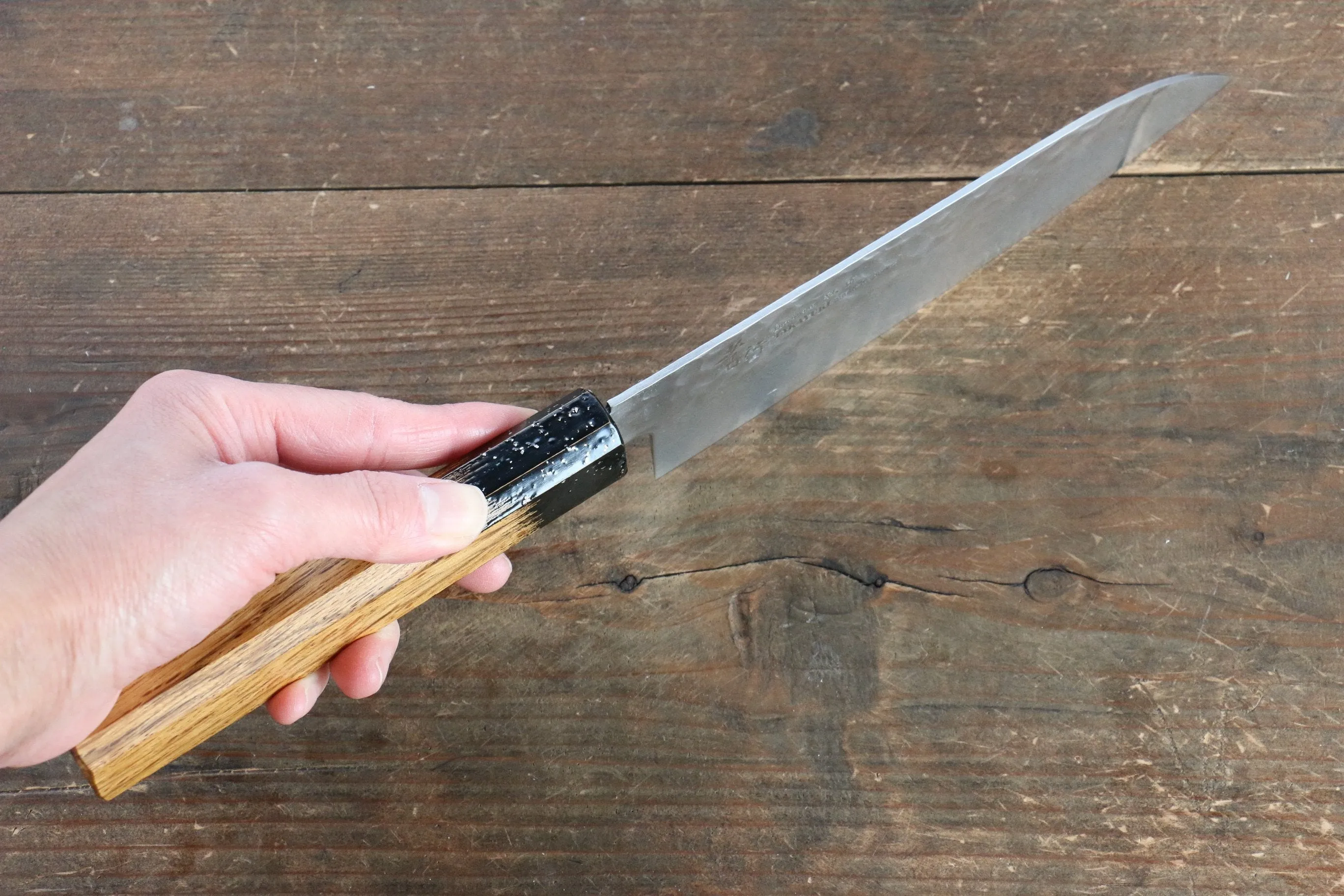 Sakai Takayuki VG10 33 Layer Damascus Santoku 170mm Live oak Lacquered (Kokushin) Handle