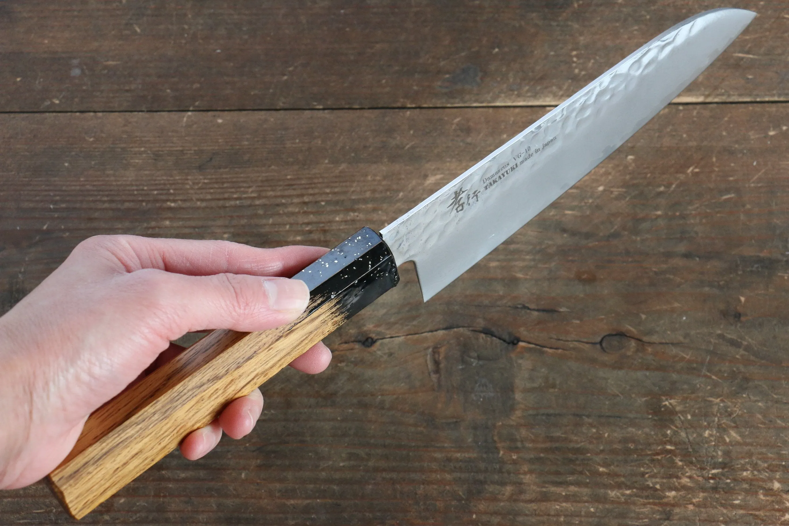 Sakai Takayuki VG10 33 Layer Damascus Santoku 170mm Live oak Lacquered (Kokushin) Handle
