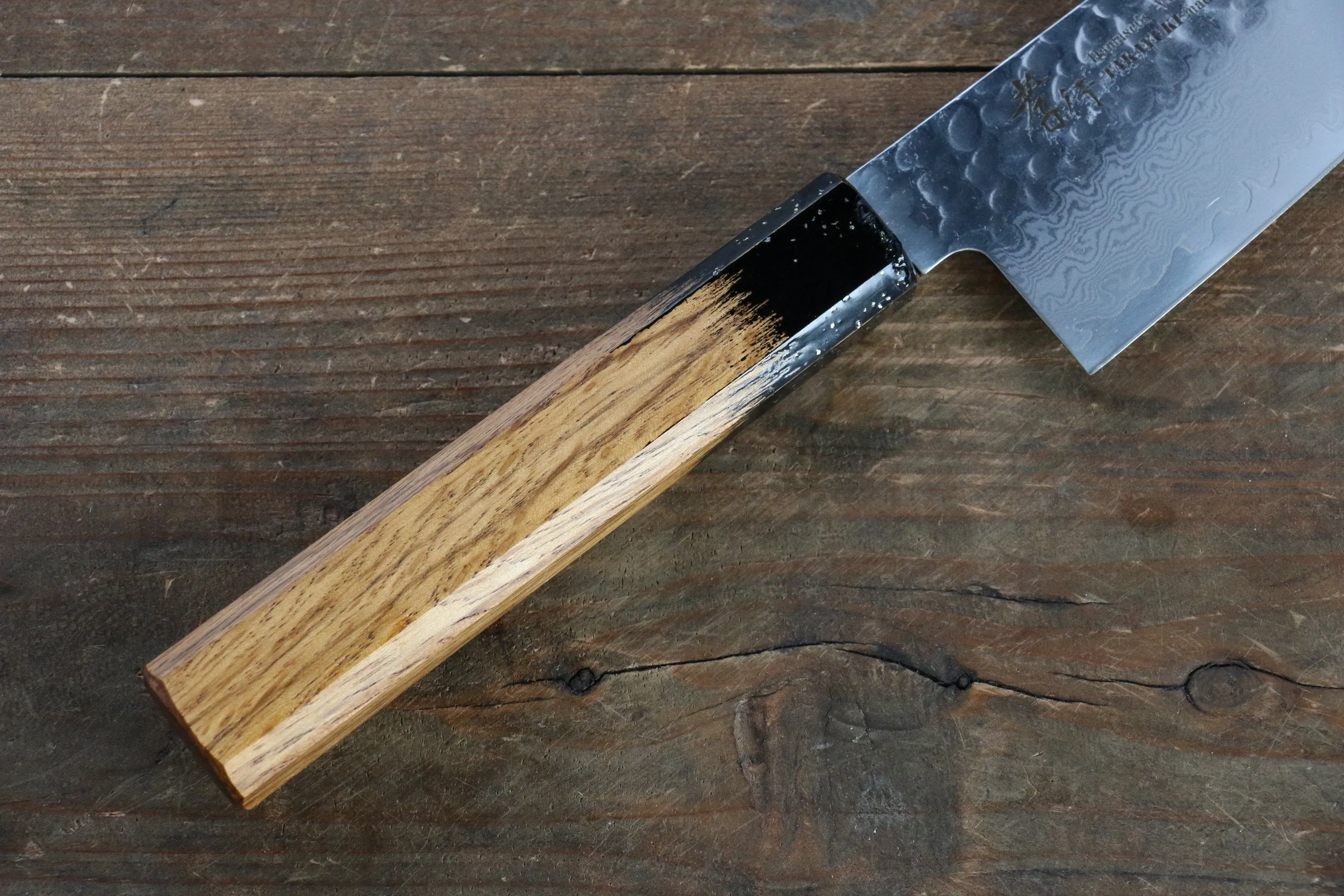 Sakai Takayuki VG10 33 Layer Damascus Santoku 170mm Live oak Lacquered (Kokushin) Handle