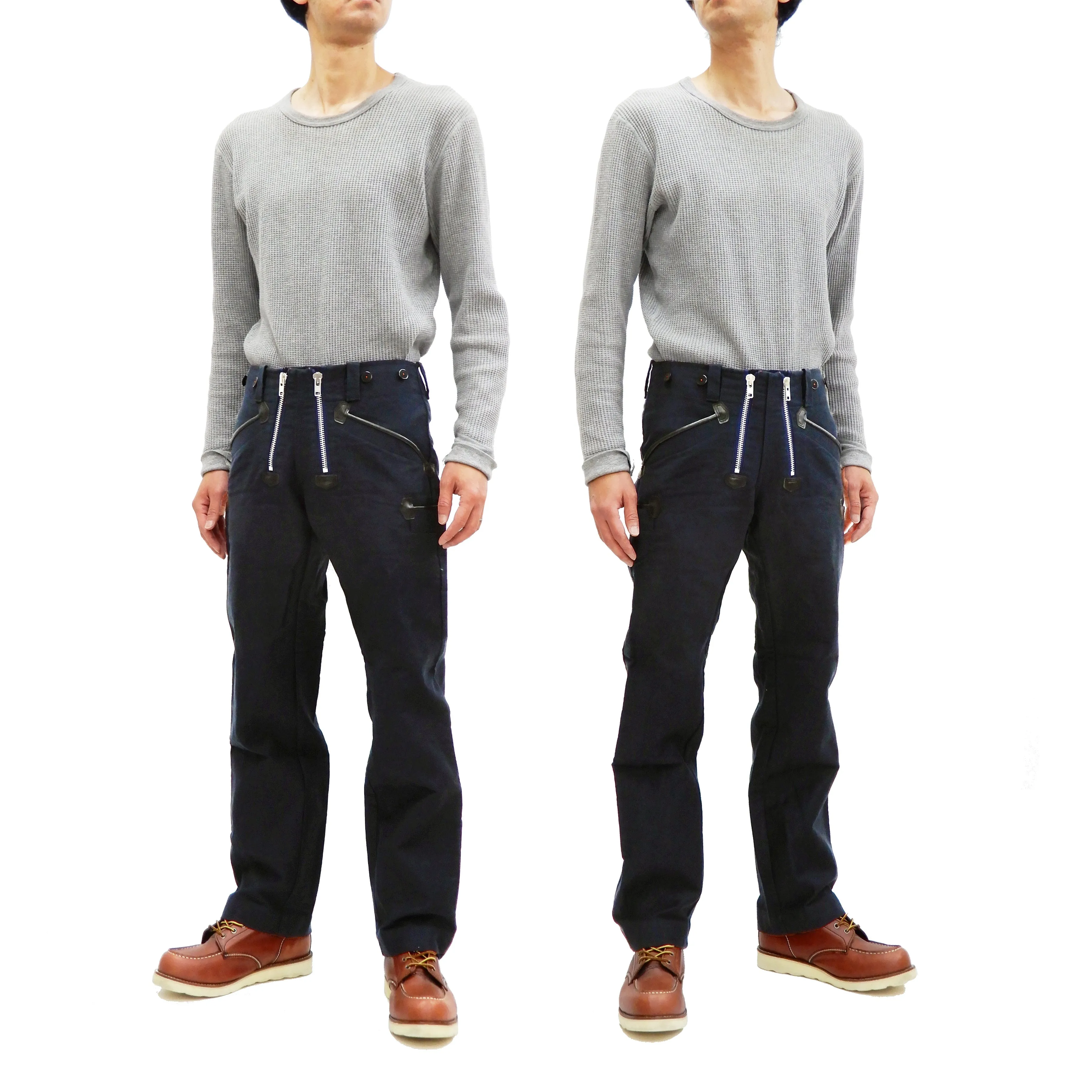 Samurai Jeans Men's Double Zipper Pants German Workwear Guild Trousers SWC505C19-DP