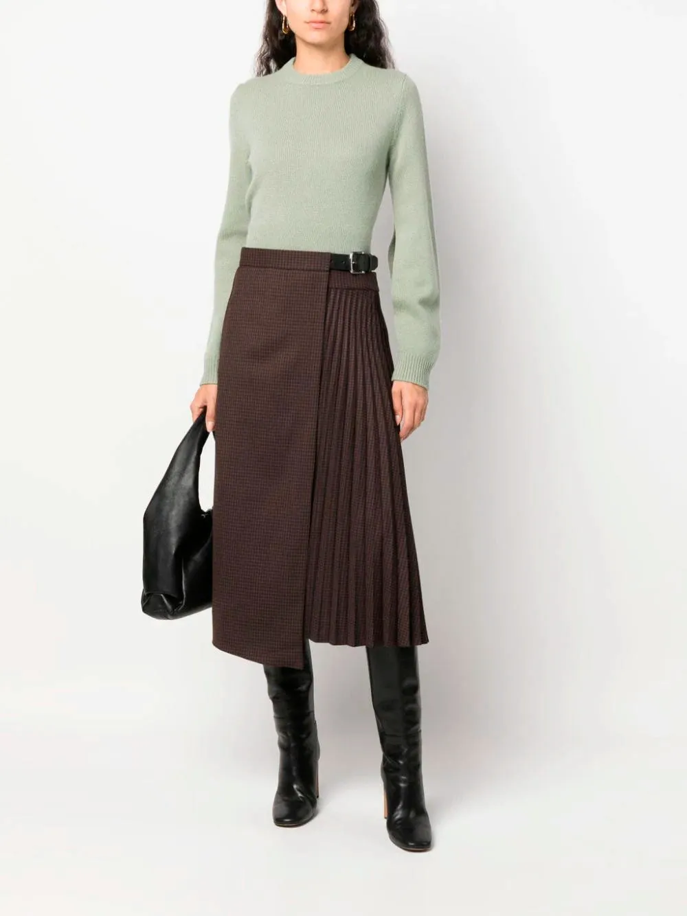Slit-sleeves wool jumper