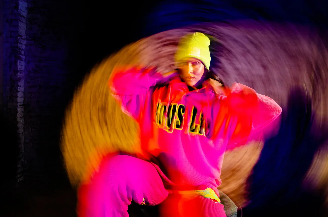 Spunk Thermal Henley Crewneck Neon Pink