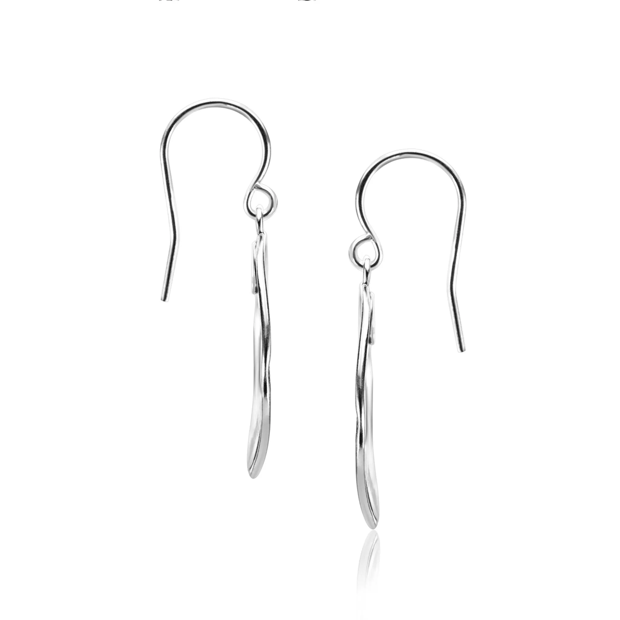 Sterling Silver Large Disc Dangle Earrings