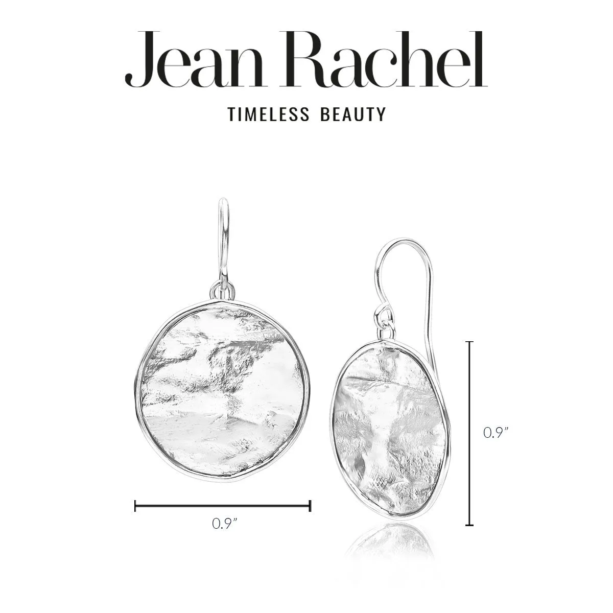 Sterling Silver Large Disc Dangle Earrings