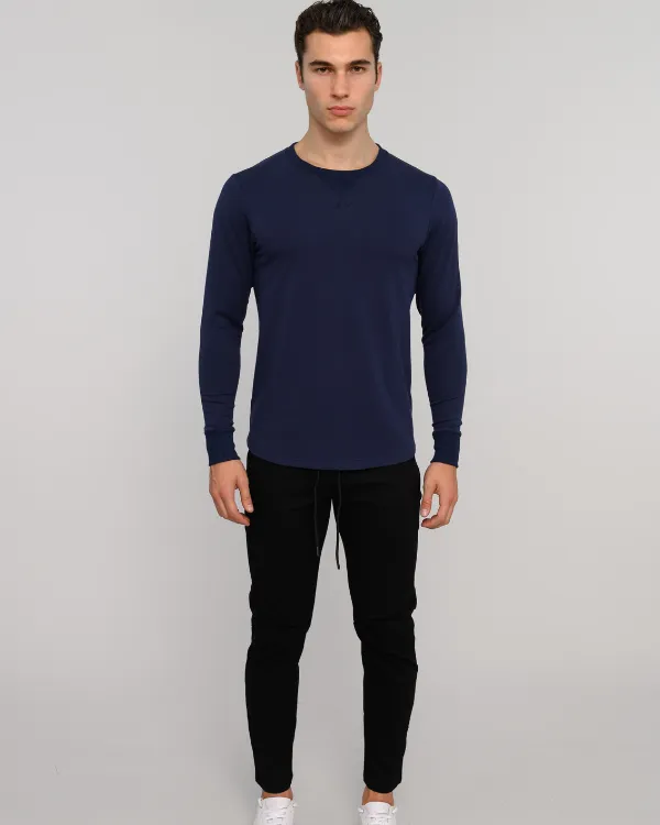 The ESNTLS Navy Crew Sweater