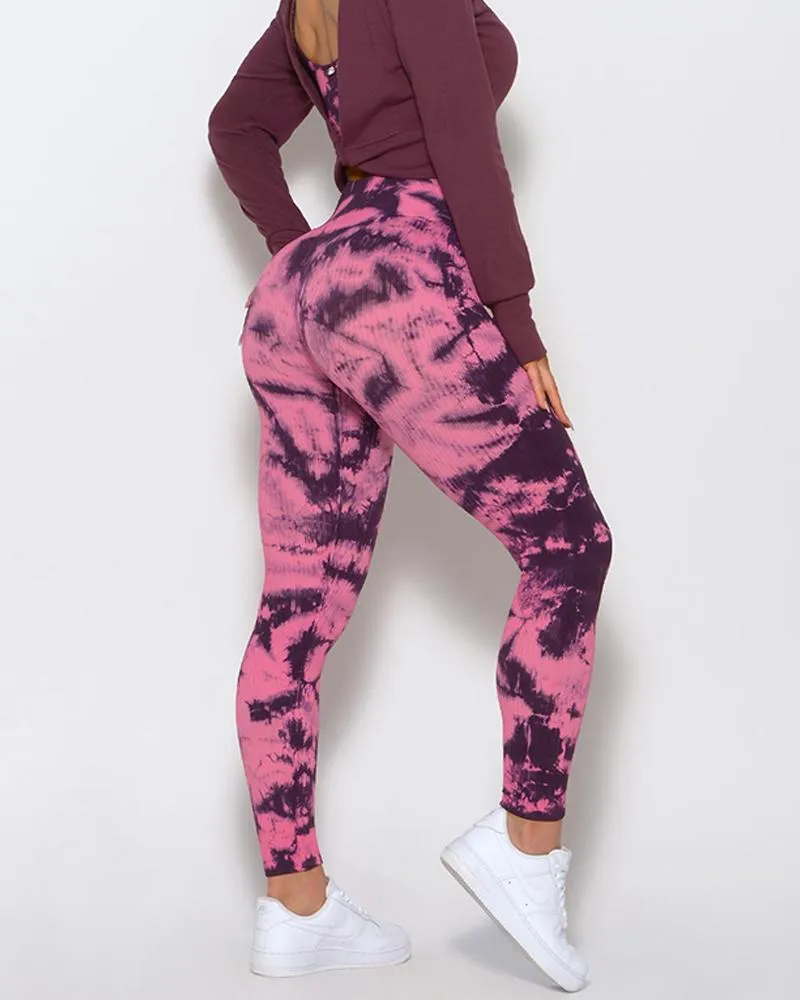 Tie Dye High Elastic Skinny Yoga Pants Active Pants