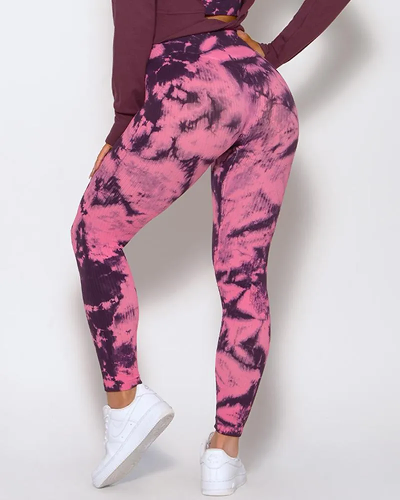 Tie Dye High Elastic Skinny Yoga Pants Active Pants