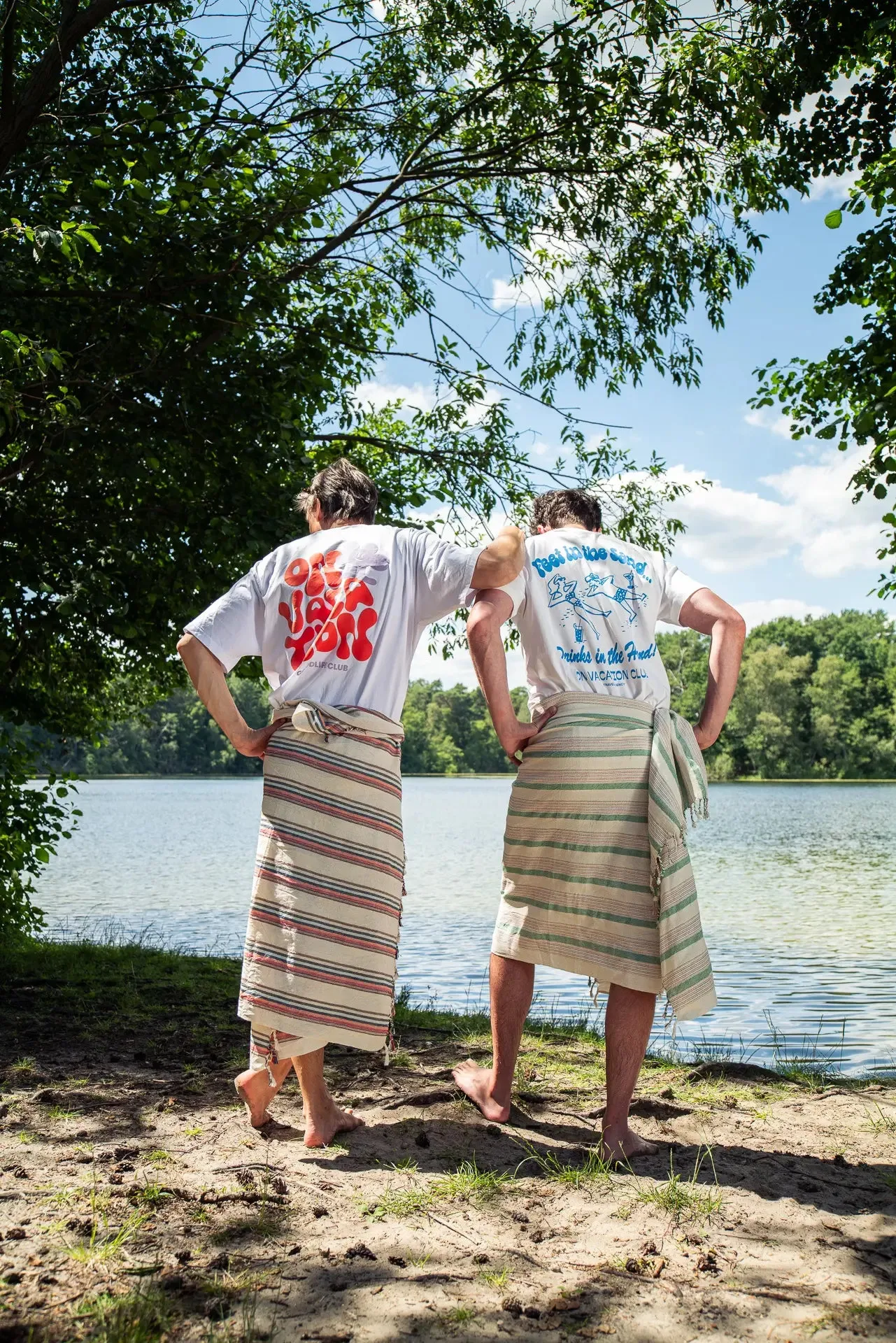 Traditional Hamam Towel – Handwoven – Green Lines