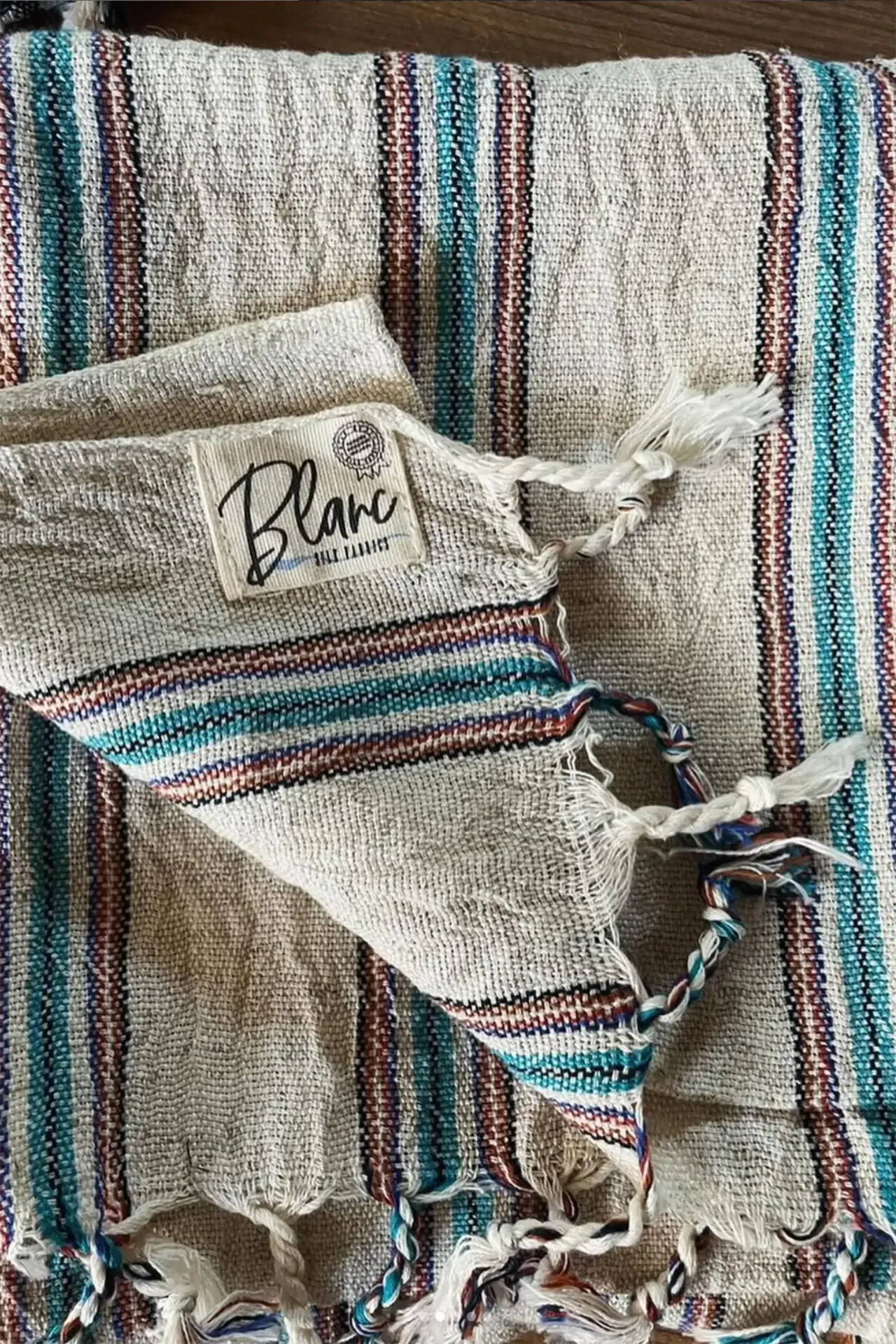 Traditional Hamam Towel – Handwoven – Green Lines